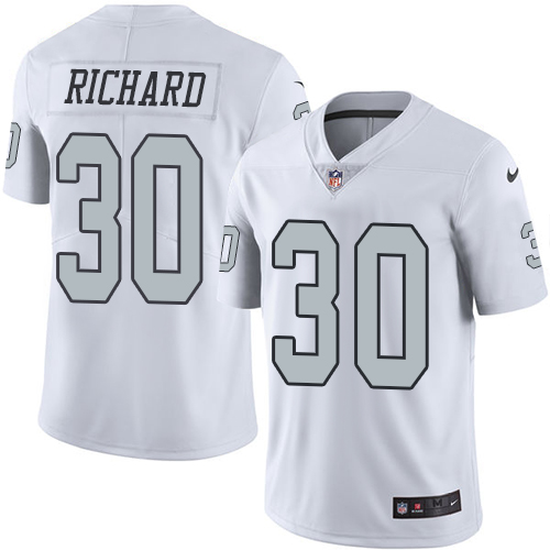 Nike Raiders #30 Jalen Richard White Men's Stitched NFL Limited Rush Jersey - Click Image to Close